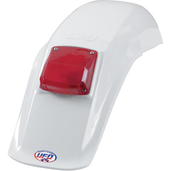 Uni Rfdr E W L 83-93 Wh - Oldtimer Uni Enduro hinten Schutzblech W/ Licht hinten (83-93) White