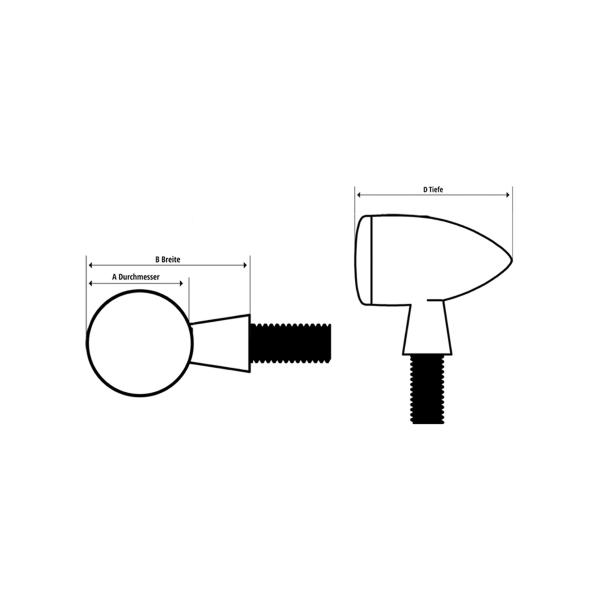 Universal-Rücklicht MONSTER mit Prismenreflektor und rotem Klarglas