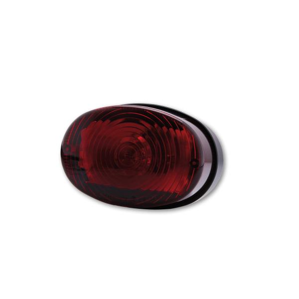 Universal Rücklicht OVAL, rotes Glas