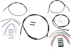 Bar Install Kit 07-13xl 12 - Kabel Kit 12" schwarz Vinyl Edelstahl Lenker W/O Abs