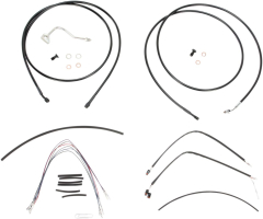 Contr schwarz 14-16 Flhabs 15 - Kabel Kit 15" schwarz Vinyl Edelstahl Lenker W/Abs