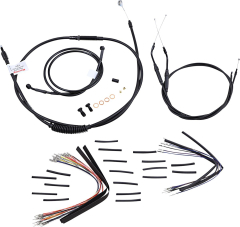 Control Kit98-05 Fxd 16" - Kabel Kit 16" schwarz Vinyl Edelstahl Lenker W/O Abs