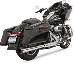 Schalld&auml;mpfer 2:1 Mega Ch Fl17+ - Schalld&auml;mpfer Slip-On 4" Dnt Eliminator Megaphone Cross-Over Chrome