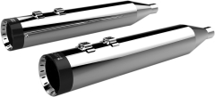 Schalld&auml;mpfer W/Tu Tip Ch96-16 - Schalld&auml;mpfer 4.5" Hp-Plus&reg; Slip-On W/schwarz End Turbine Caps Chrome/schwarz