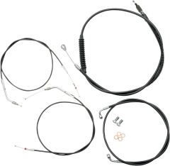 Standard Bowdenzug-/Bremsleitungsset aus schwarzem Vinyl