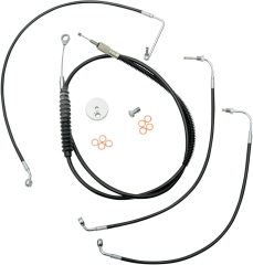 Standard Bowdenzug-/Bremsleitungsset aus schwarzem Vinyl